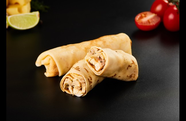 Блинчики с курицей и грибами (2шт)